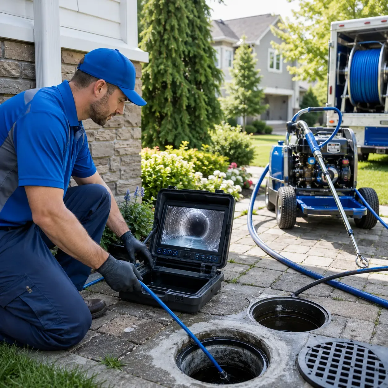Outdoor drain cleaning professionals serving Comstock, NY