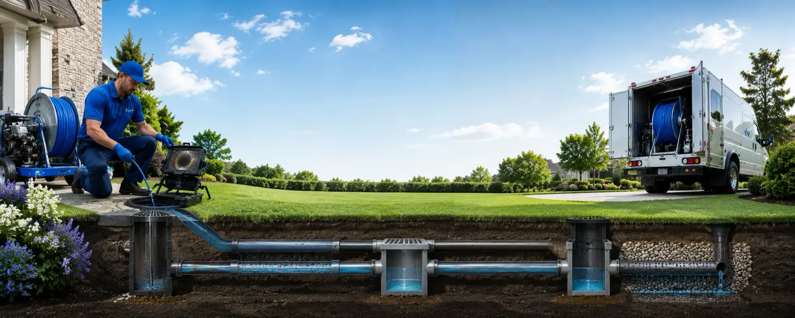 Outdoor drain cleaning information for Comstock, NY